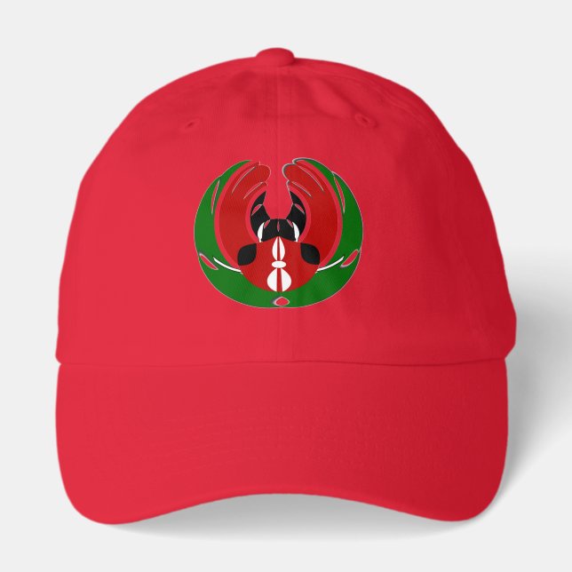 Beautiful Kenya Tapestry: Kenyan Flag Butterfly Mo Hat (Front)