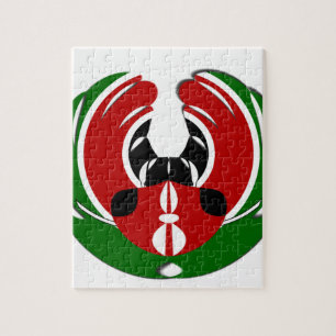 Beautiful Kenya Tapestry: Kenyan Flag Butterfly Mo Jigsaw Puzzle