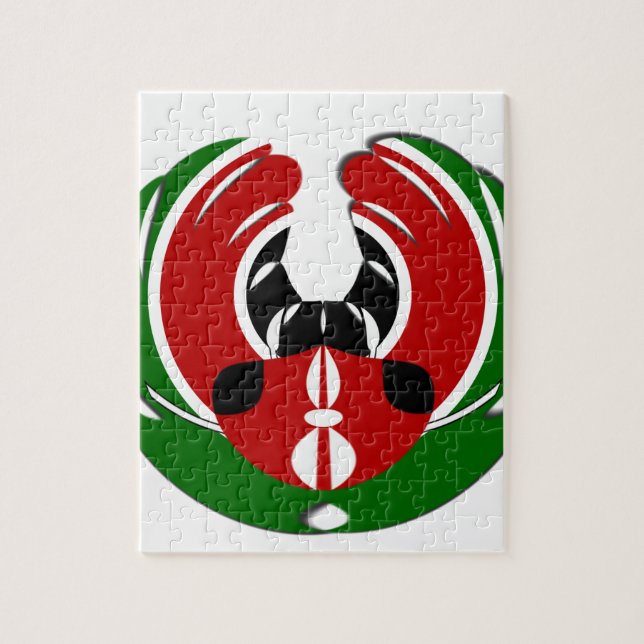 Beautiful Kenya Tapestry: Kenyan Flag Butterfly Mo Jigsaw Puzzle (Vertical)