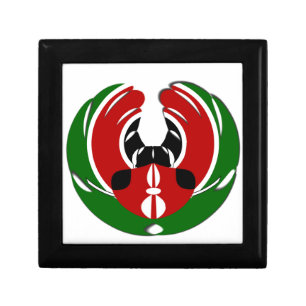 Beautiful Kenya Tapestry: Kenyan Flag Butterfly Mo Keepsake Box