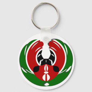 Beautiful Kenya Tapestry: Kenyan Flag Butterfly Mo Keychain