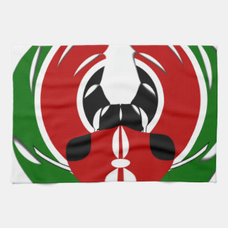 Beautiful Kenya Tapestry: Kenyan Flag Butterfly Mo Kitchen Towel