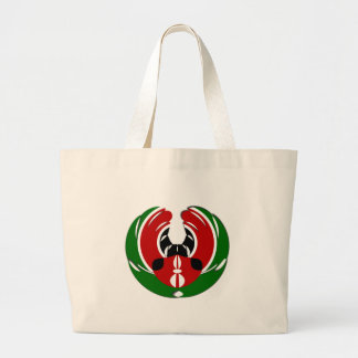 Beautiful Kenya Tapestry: Kenyan Flag Butterfly Mo Large Tote Bag