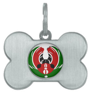 Beautiful Kenya Tapestry: Kenyan Flag Butterfly Mo Pet Name Tag