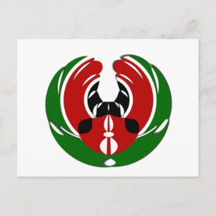 Beautiful Kenya Tapestry: Kenyan Flag Butterfly Mo Postcard