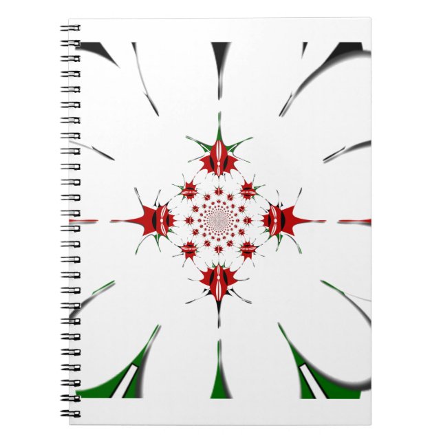 Beautiful Kenya Tapestry: Kenyan Flag Butterfly  Notebook (Front)