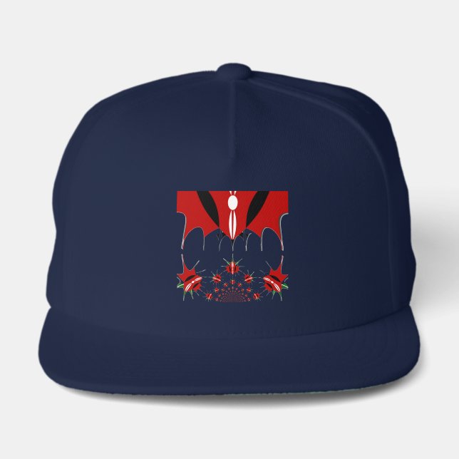 Beautiful Kenya Tapestry: Kenyan Flag Butterfly  Snap Back Hat (Front)