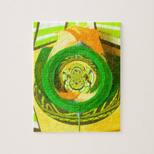 Beautiful Kenyan Yellow Rose Floral Graphic Design Jigsaw Puzzle