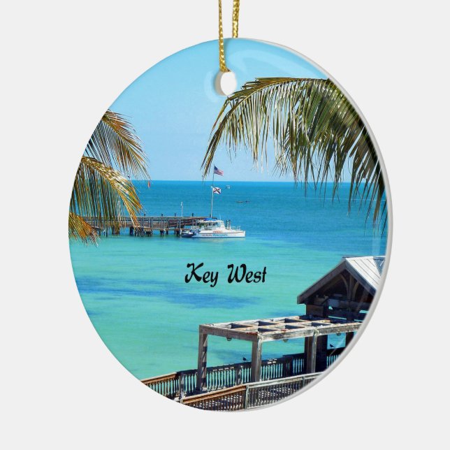 Beautiful Key West, Florida Ceramic Ornament (Left)