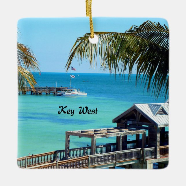 Beautiful Key West, Florida Ceramic Ornament (Front)