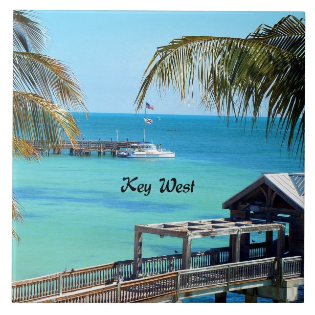 Beautiful Key West, Florida Ceramic Tile (Front)