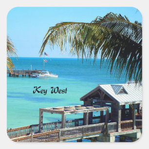 Beautiful Key West, Florida Square Sticker