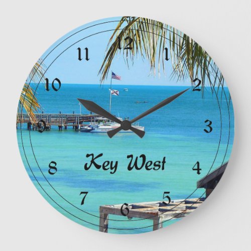Beautiful Key West Large Clock