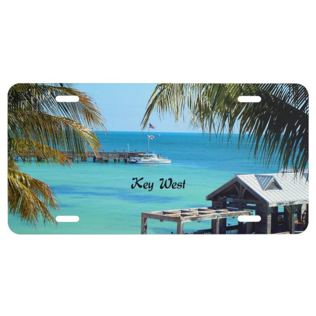 Beautiful Key West License Plate (Front)