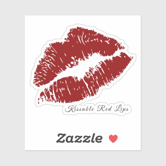 Beautiful Kissable Red Lips Sticker (Sheet)