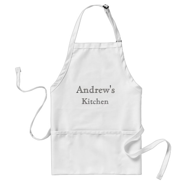 Beautiful Kitchen Black Text Adult Apron (Front)