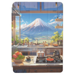 Beautiful Kitchen with View of Mount Fuji iPad Air Cover