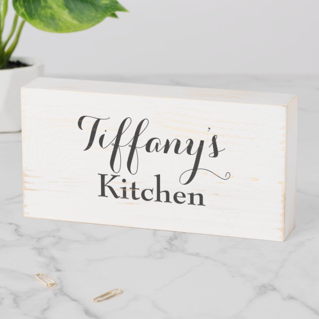 Beautiful Kitchen Wooden Box Sign (In Situ Horizontal)