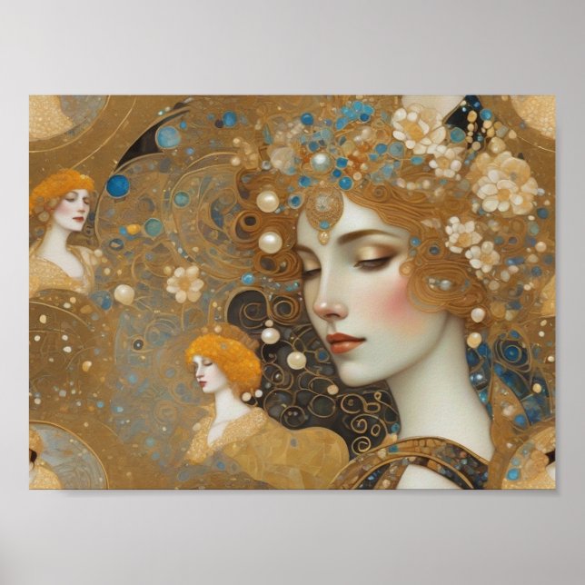 Beautiful Klimt inspired art 1, Donna of Rome Poster (Front)