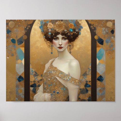 Beautiful Klimt inspired Art Donna of RomeGustav Poster