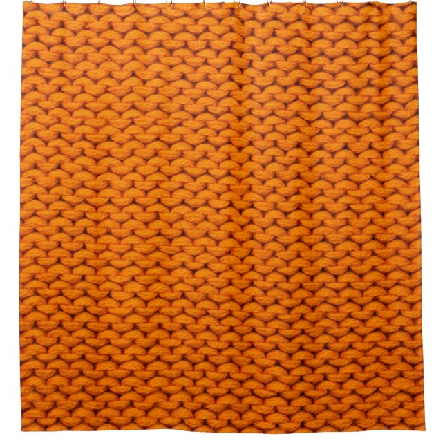 beautiful knitted cloth handmade bright yellow col shower curtain (Front)