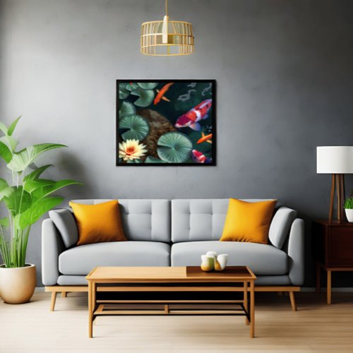 Beautiful Koi fish in Lotus Pond 5 Acrylic Print