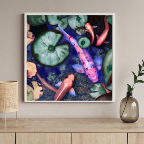 Beautiful Koi fish in Lotus Pond 6 Acrylic Print