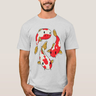 Beautiful Koi Fishes Cartoon Design T-Shirt