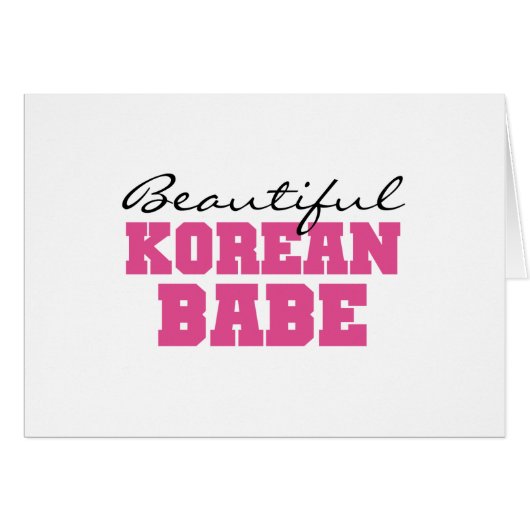 Beautiful Korean Babe Cards (Front Horizontal)