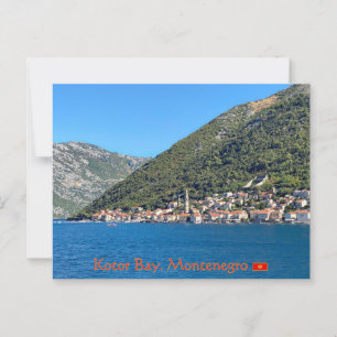 Beautiful Kotor Bay in Montenegro travel Postcard
