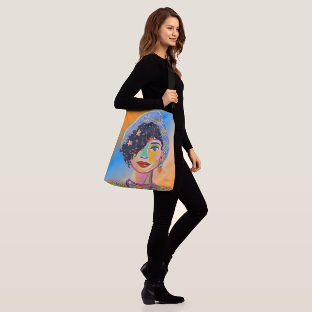 Beautiful Kwanzaa Woman  Crossbody Bag (On Model)