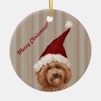 Beautiful Labradoodle Love Dog Custom Text Ceramic Ornament by LabradoodleLove at Zazzle
