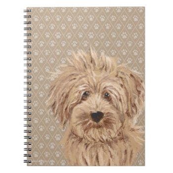 Beautiful Labradoodle Love Dog Paw Painting Print Notebook by LabradoodleLove at Zazzle