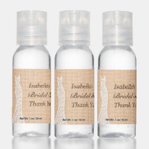 Beautiful Lace Bridal Shower Hand Sanitizer