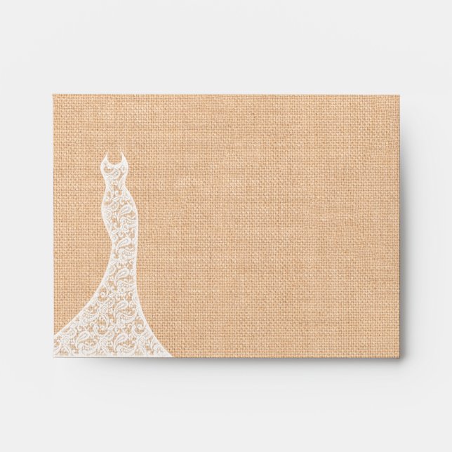 Beautiful Lace Thank You Card Envelope (Front)