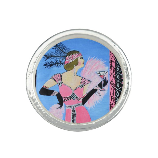 Beautiful lady 2 ring  (Front)