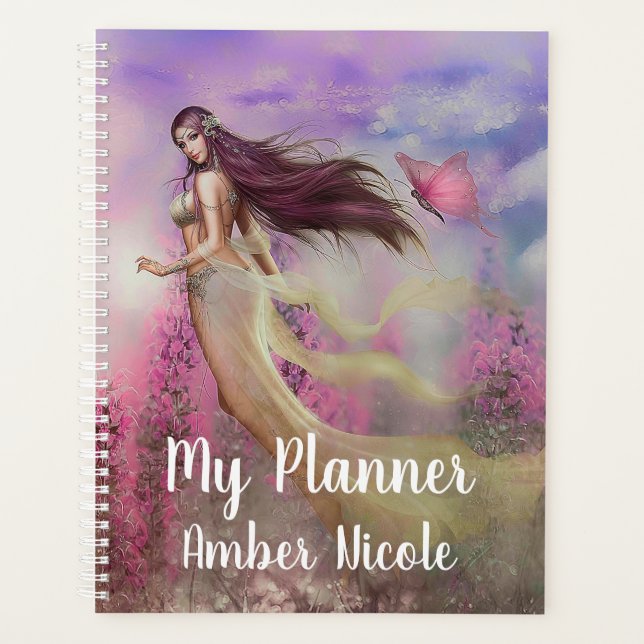 Beautiful Lady and Butterfly Planner (Front)