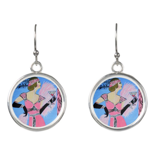 Beautiful lady earrings  (Front)