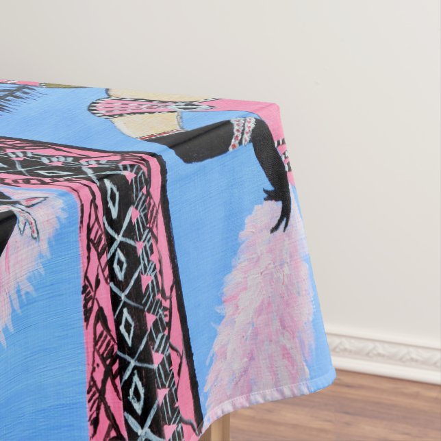 Beautiful lady tablecloth  (In Situ)