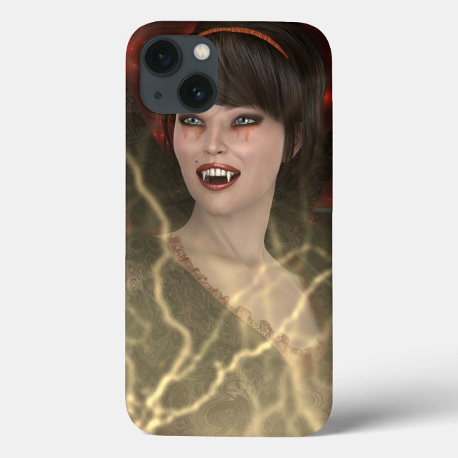 Beautiful Lady Vamp Perfect Halloween Witch Style Case-Mate iPhone Case (Back)