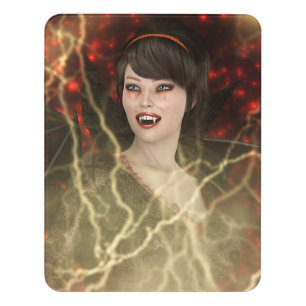 Beautiful Lady Vamp Perfect Halloween Witch Style Door Sign