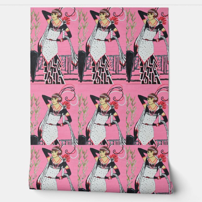 Beautiful lady  wallpaper  (Unrolling)