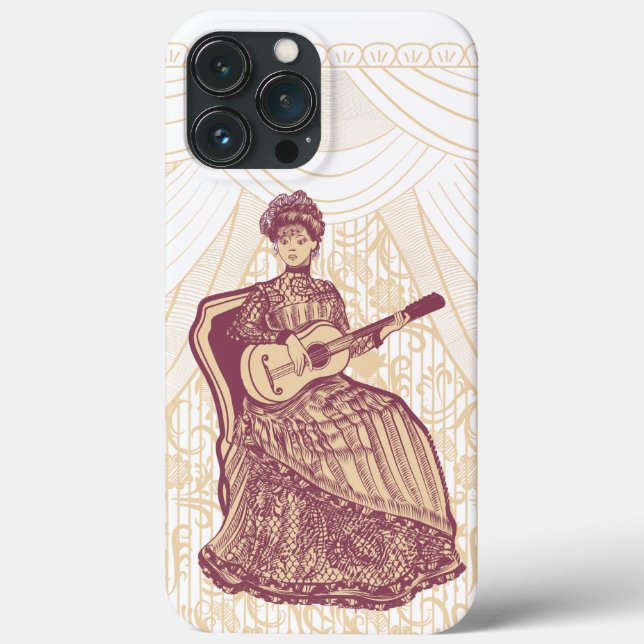 Beautiful lady with guitar Case-Mate iPhone case (Back)