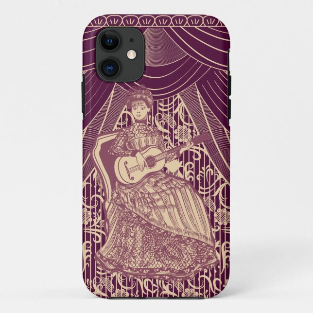 Beautiful lady with guitar Case-Mate iPhone case (Back)