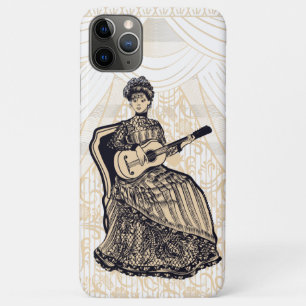 Beautiful lady with guitar iPhone 11 pro max case
