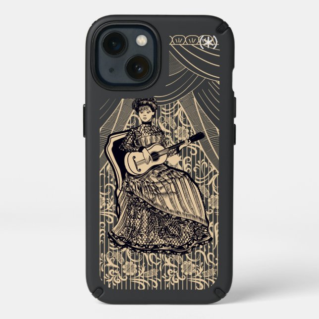 Beautiful Lady with guitar Speck iPhone 13 Case (Front)