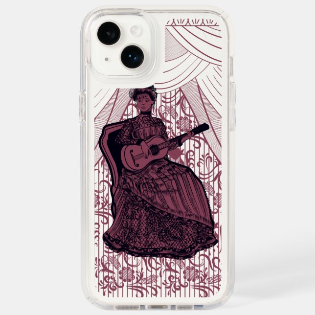 Beautiful Lady with guitar Speck iPhone Case (Front)