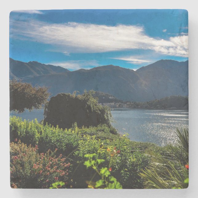 Beautiful Lake Como Italy Stone Coaster (Front)