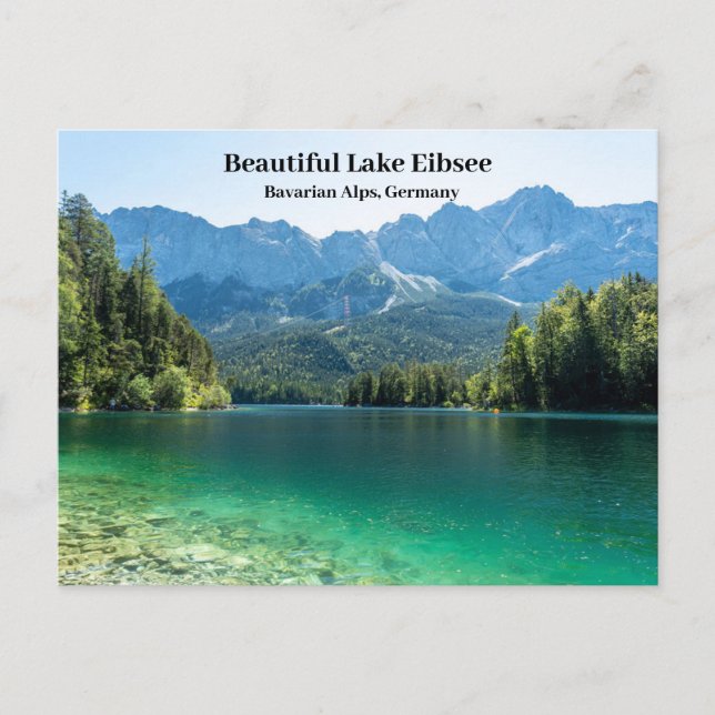 Beautiful Lake Eibsee Bavarian Alps Germany   Postcard (Front)