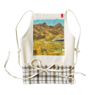 Beautiful lake in Switzerland Zazzle HEART Apron